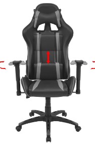 vidaXL Rozkładane krzesło biurowe, sportowe, sztuczna skóra, szare20164-2