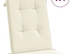 vidaXL Poduszki na krzesła ogrodowe, 4 szt., kremowe, 120x50x3 cmSKU:43182
