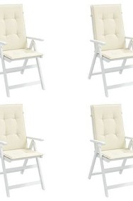vidaXL Poduszki na krzesła ogrodowe, 4 szt., kremowe, 120x50x3 cmSKU:43182-3