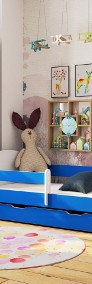 Łóżko dziecięce 160x80 SMILE z materacem i szufladą niebieskie-4