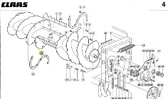Claas Disco RU600 - ślimak podajnika 0009905352