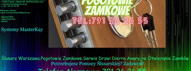 Ślusarz Warszawa Pogotowie Zamkowe Awaryjne otwieranie drzwi Dierre,Witex,Gerda -1