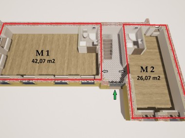 2 pokoje parter/I p. stan developerski , Śródmieście Olsztyna-1