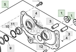 John Deere 8130 8230 8330 8430 8530 Obudowa Skrzyni Biegów IVT Komplet CZĘŚĆI RE246613