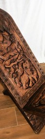 Fotele afrykańskie oryginalne z drewna egzotycznego 2 szt.-3
