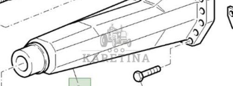 John Deere 6230 6630 Obudowa Przedniego Wału Napędowego Mostu Centralnego Napędu L206438-1