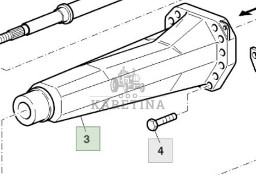 John Deere 6230 6630 Obudowa Przedniego Wału Napędowego Mostu Centralnego Napędu L206438