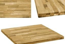 vidaXL Kwadratowy blat do stolika z drewna dębowego, 44 mm, 80 x 80 cm