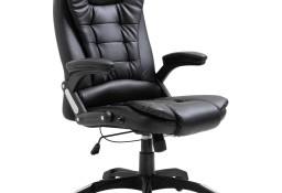 vidaXL Krzesło biurowe, czarne, sztuczna skóra20231