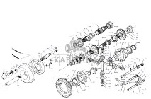 Massey Fergusson MF 30 32 - tryb koło zębate skrzyni biegów mufa D46143200
