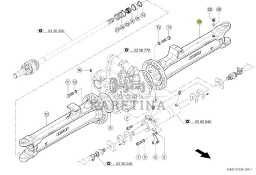 Claas Jaguar 970 - tylna oś napędowa - obudowa osi LEWA 0015048870