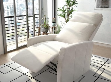vidaXL Rozkładany fotel telewizyjny, biały, sztuczna skóra244298-1