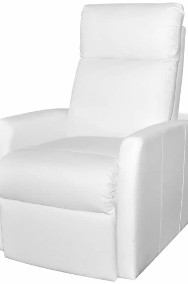 vidaXL Rozkładany fotel telewizyjny, biały, sztuczna skóra244298-2