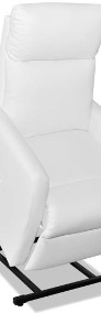 vidaXL Rozkładany fotel telewizyjny, biały, sztuczna skóra244298-4