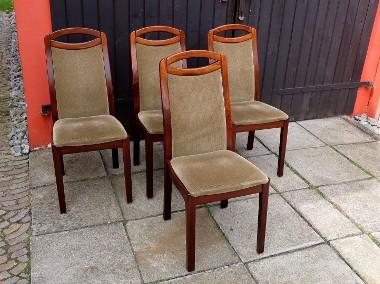 Ładne Dębowe 4 Krzesła z lat 1990-1