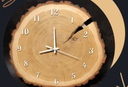 Zegar z drewna, unikatowy projekt, indywidualne podejście!