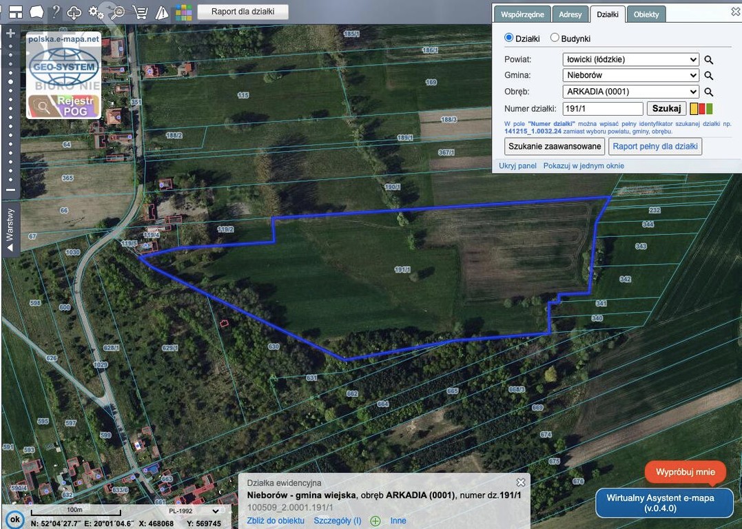 Działka rolna 6,5 ha - grunty orne Arkadia ok Nieborowa 0 % prowizji - Widok 2