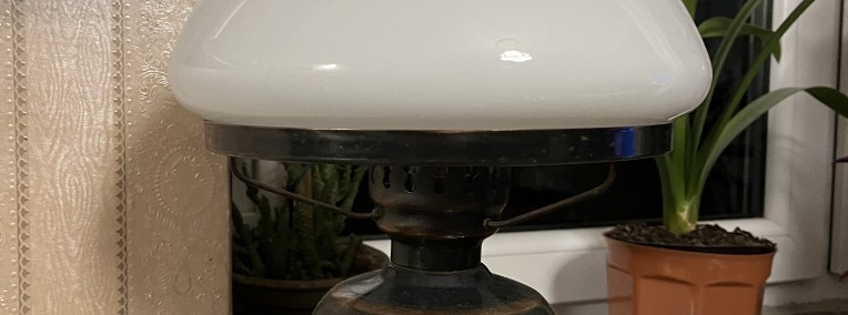 Lampa elektryczna na wzór naftowej, PRL, lata 80-1