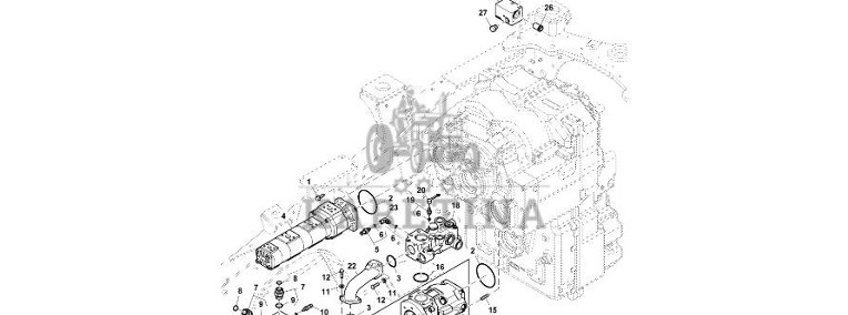John Deere 9470RX - Łącznik kolankowy R560621 (Układ hydrauliczny)-1
