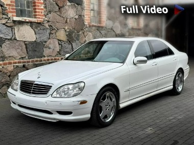 Mercedes-Benz Klasa S W220 Mercedes S 600 LONG Biały W12 365KM Gotowy do jazdy-1