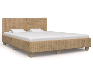 vidaXL Ręcznie wyplatana rama łóżka z rattanu, 180x200 cm 283090-1