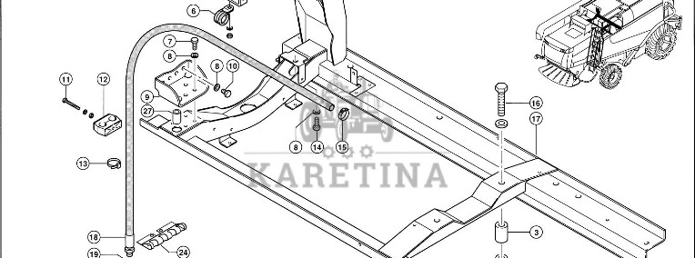 Claas Lexion 560 KONSOLA SILNIKA 0007619312 (Silnik c13,c10; konsola,wąź spustu oleju)-1