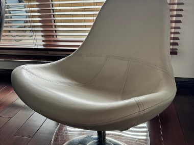 Fotel obrotowy IKEA TIRUP biały skóra-1