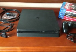 Konsola Sony PlayStation 4 slim 500 GB czarna + 6 gier /  jak nowa