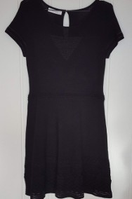 Nowa czarna sukienka Promod XL 42 dzianinowa sweterkowa czerń retro-2