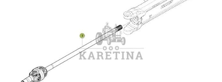 Claas Jaguar 970 - tylna oś napędowa - półoś 0015042201-1