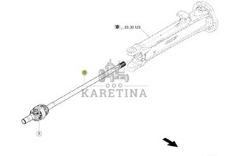 Claas Jaguar 970 - tylna oś napędowa - półoś 0015042201