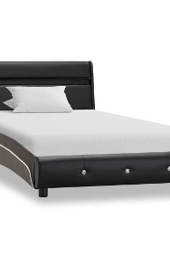 vidaXL Rama łóżka z LED, czarna, sztuczna skóra, 90 x 200 cm 280332-2