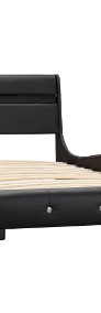 vidaXL Rama łóżka z LED, czarna, sztuczna skóra, 90 x 200 cm 280332-3