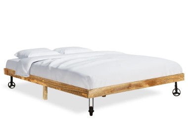 vidaXL Rama łóżka, lite drewno mango, 140 x 200 cm285913-1