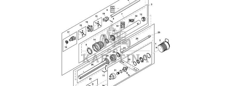 John Deere 960 - Jarzmo z pierścien.ustal. DC217619 (Układ napędowy)-1