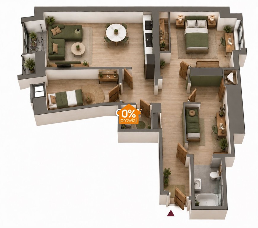 Mieszkanie na sprzedaż, 4 pokoje, 89 m², Kraków