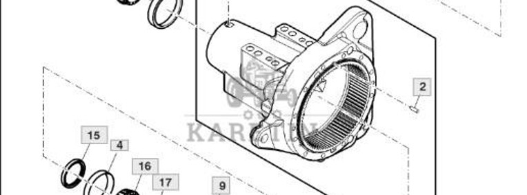 John Deere 6110 - oś tylna - półoś L176898-1