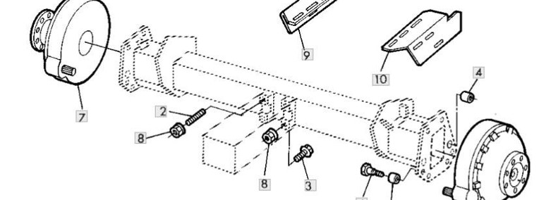 John Deere CTS 9600 - oś przednia zwolnica AH155003 AH155004-1