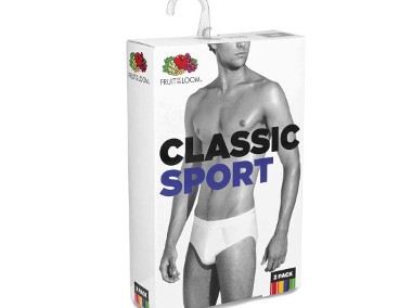 2 pack Slipy Classic Sport czarne firmy FRUIT of the LOOM (CH Land Warszawa)-2