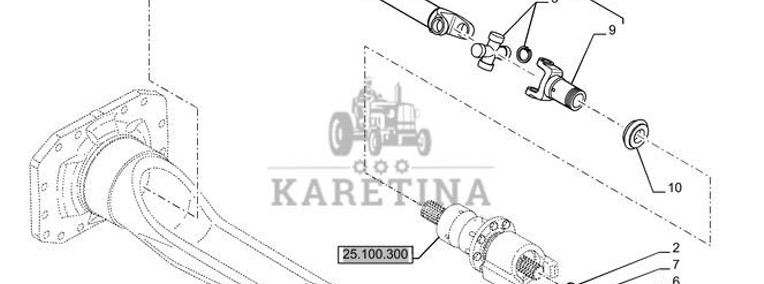 New Holland T6070 Wałek napędowy 84486152-1