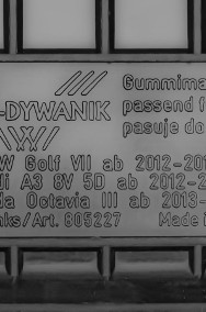 Volkswagen Golf VII 2012-2019 Dywaniki gumowe wycieraczki do samochodu MAX-DYWANIK 805227-2