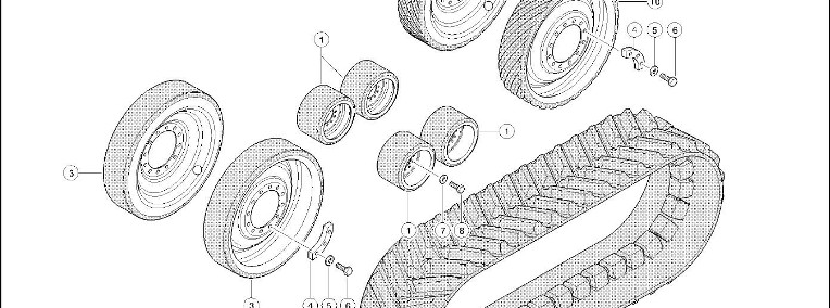 Claas Lexion 580 KOŁO NAPĘDU PR 0007640671 (Gumowa półgąsienica le.; gąsienica z kołami)-1