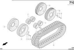 Claas Lexion 580 KOŁO NAPĘDU PR 0007640671 (Gumowa półgąsienica le.; gąsienica z kołami)