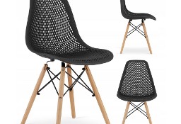 Krzesło DSW biurowe ażurowe NOWOCZESNE czarne/ białe