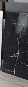 Marmo white, black marmur biały, czarny, płytki gresowe polerowane 80x80 Cerrad -3