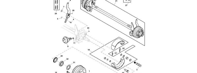 John Deere 960 - Oś z hamulcem DC220880 (Hamulce)-1