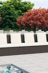 vidaXL Sofa ogrodowa z poduszkami, polirattan, brązowaSKU:49392*-2
