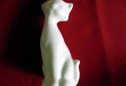 Kot - cały biały - figurka z porcelany - 17 x 7 x 7 cm