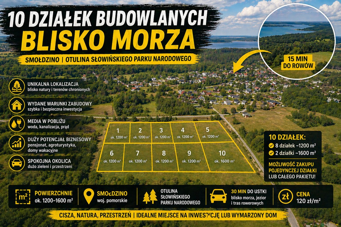 10 działek | Smołdzino | 1200–1600 m² | WZ - Widok 2