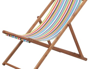 vidaXL Składany leżak plażowy, tkanina, kolorowy 44002-1